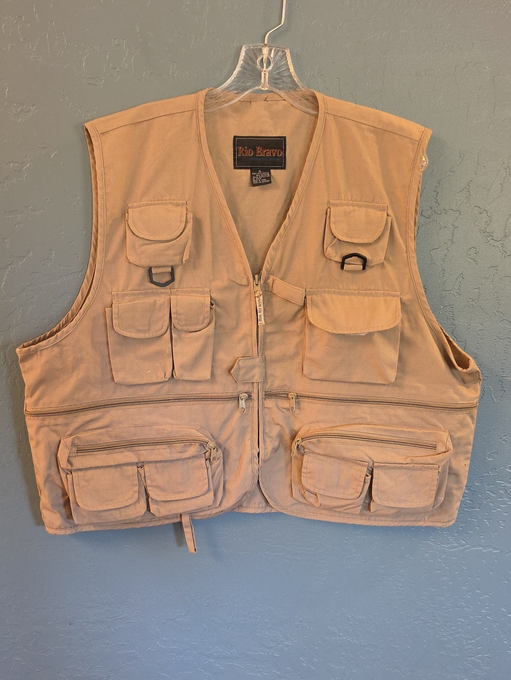 90s VTG Rio Bravo Fishing Utility Vest in Khaki